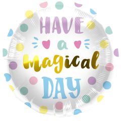 Standard 'Have a Magical Day' white folija balon