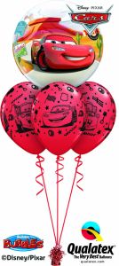 Helijski buket Bubble baloni Cars