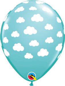 Lateks baloni 28cm Caribbean Blue Clouds