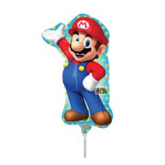 Mini Super Mario folijski balon na štapiću