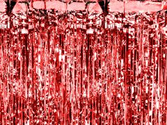 Party zavjese metallic red 90x250cm