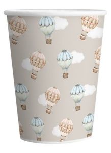 Čaše Baby balloons gender reveal 266ml 8kom