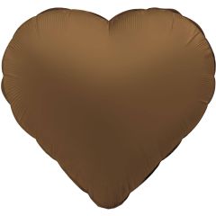 Standard Heart Chocolate Brown folijski balon