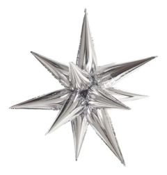 Maxi 3D Silver Star folijski balon 70 cm
