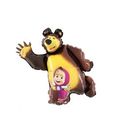 Mini Masha & Bear folijski balon na štapiću