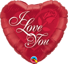 Standard I Love You Red Rouse Hart folijski balon