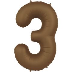 Folija balon broj 3 Chocolate Brown