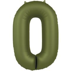 Folijski balon broj 0 Olive Green