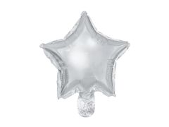 Mini Zvijezda folijski balon na štapiću 22,5cm - Silver