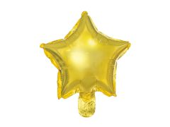 Mini Zvijezda folijski balon na štapiću 22,5cm - Gold
