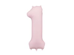 Folijski balon  broj 1  Mat Light Pink 86 cm