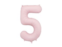 Folijski balon  broj 5  Mat Light Pink 86 cm