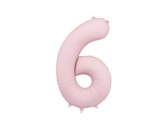 Folijski balon  broj 6  Mat Light Pink 86 cm
