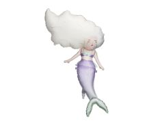 Maxi Mermaid white hair folijski balon 72x52 cm