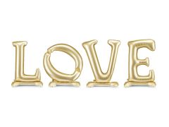 Natpis LOVE Satin Gold folija balon