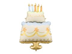 Maxi Bday Cake & Candles folijski balon 62x104 cm