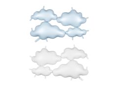 Maxi Clouds white&light blue folijski balon