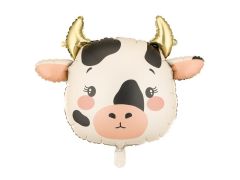Maxi Cow head Golden Horns folijski balon 57x47 cm