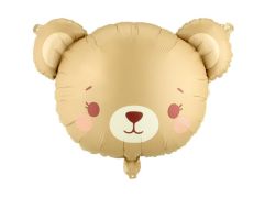 Maxi Bear head dark beige folijski balon 56x40 cm 