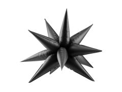 Maxi 3D Black Star 95 cm folijski balon
