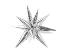 Maxi 3D Silver Star 95 cm folijski balon