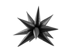 Maxi 3D Black Star folijski balon 70 cm