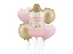 Maxi Baby Bottle Girl set pink folijski balon
