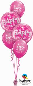 Buket balona Bday Pink Sparkle
