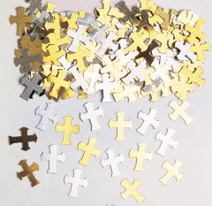 Crosses Gold / Silver konfeti
