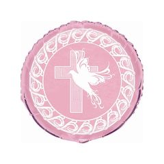 Standard Dove Cross Pink folijski balon