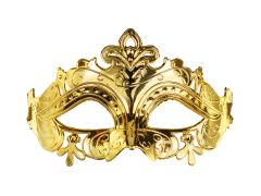 Karneval maska gold 17x9cm