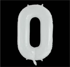 Folijski balon broj 0 White