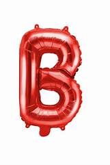 Mini folijski balon slovo B Red