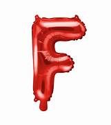 Mini folijski balon slovio F Red