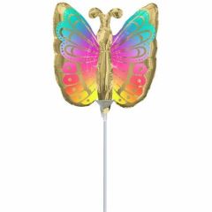 Mini Colorful Butterfly  folijski balon na štapiću