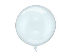 Crystal Clear pvc balloon Transparent Blue 40 cm