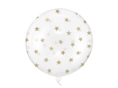 Bubble balloon Stars transparent 60 cm 