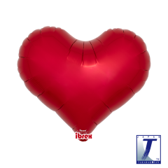 Ibrex "Jelly" Srce Metallic Ruby Red folijski balon