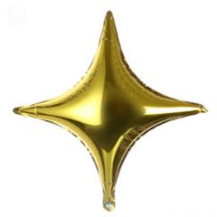Standard 4-point Star Gold folijski balon