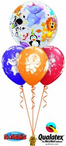 Helijski buket Bubble baloni Party Animals