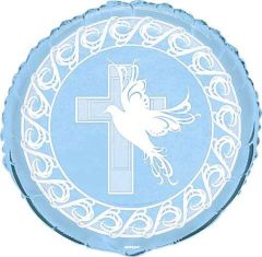 Standard Dove Cross Blue  folijski balon