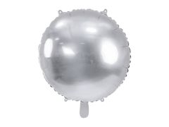 Maxi Okrugli Silver folijski balon 80 cm