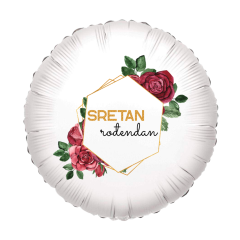 Standard Sretan rođendan roses folijski balon