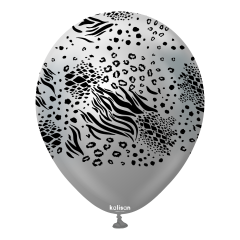 Latex baloni 30 cm Safari Mutant Mirror Silver