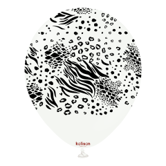 Latex baloni 30 cm Safari Mutant White