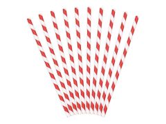 Papirnate slamke Red 19,5cm 10kom
