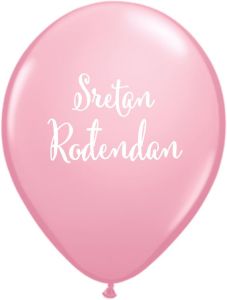 Lateks baloni 28cm Sretan Rođendan Macaron Pink