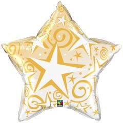 Standard Zvjiezda Starblast gold  folija balon