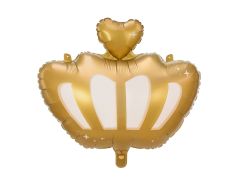 Maxi Crown with Heart gold folijski balon