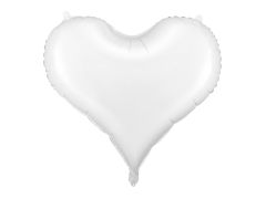 Maxi Heart White folijski balon 75x64 cm